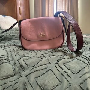 Coach Pink and Burgundy Crossbody Bag
